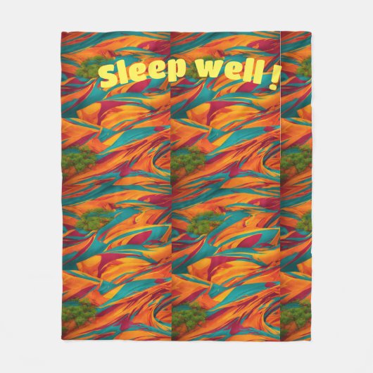 "Slumber-Pinselstriche: Fleece Blanket (Vorderseite)