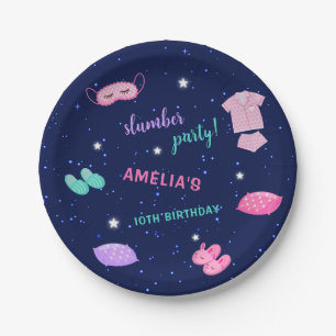 Slumber Sleepos Geburtstagsparty Pink Lila Pappteller