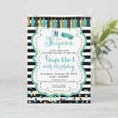 Slumber Sleepover Geburtstagsparty Einladung (Stehend Vorderseite)