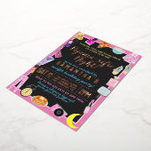 Slumber Sleepover Pajama-erbaut Folieneinladung (Gedreht)