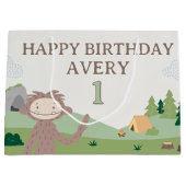 Slumberkins Bigfoot Birthday  Große Geschenktüte (Vorderseite)