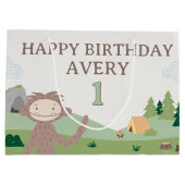 Slumberkins Bigfoot Birthday  Große Geschenktüte (Rückseite)