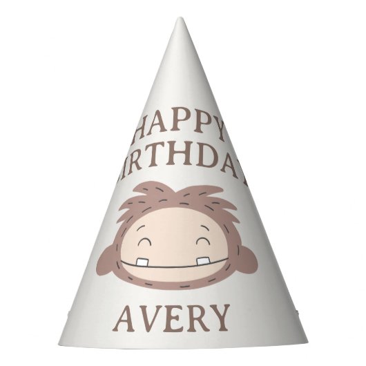 Slumberkins Bigfoot Birthday Partyhütchen (Vorderseite)