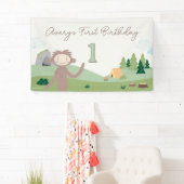 Slumberkins Bigfoot Birthday Yard Sign Banner (Insitu)