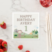 Slumberkins Bigfoot Geburtstag Serviette (Beispiel)