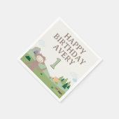 Slumberkins Bigfoot Geburtstag Serviette (Ecke)