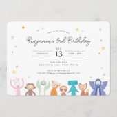 Slumberkins Charaktere Geburtstagseinladung Einladung (Vorderseite)