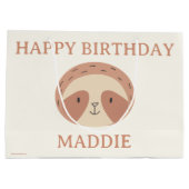 Slumberkins Faultier Geburtstag Große Geschenktüte (Rückseite)