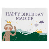 Slumberkins Faultier Geburtstag Große Geschenktüte (Rückseite)