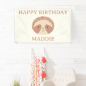 Slumberkins Faultier-Geburtstags-Gartenschild Banner (Insitu)