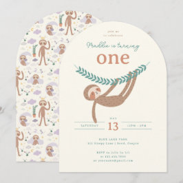 Slumberkins Faultier-Geburtstagsfeier Einladung