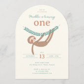 Slumberkins Faultier-Geburtstagsfeier Einladung (Vorderseite)