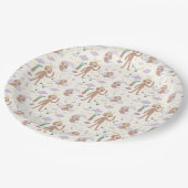 Slumberkins Faultier-Geburtstagspapiereplatten Pappteller (Schrägansicht)