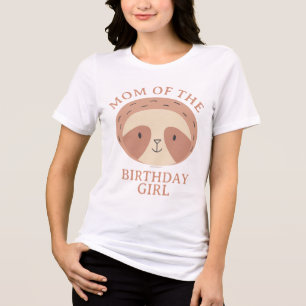 Slumberkins Faultier Mutter des Geburtstagskindes Tri-Blend Shirt