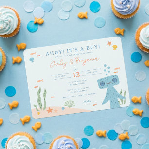 Slumberkins Hammerhead Babyparty Einladung