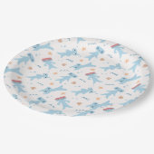 Slumberkins Hammerhead Birthday Pappteller (Schrägansicht)