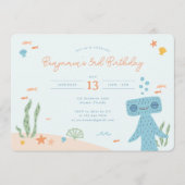 Slumberkins Hammerhead Birthday Party Einladung (Vorderseite)