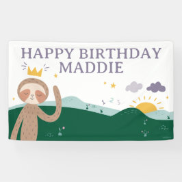 Slumberkins Sloth Birthday Yard Sign Banner