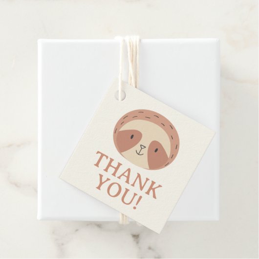 Slumberkins Sloth Thank You Geschenkanhänger (Beispiel)