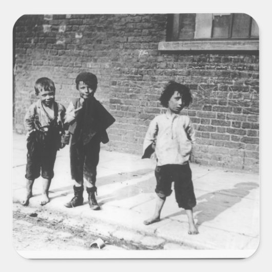 Slums London Quadratischer Aufkleber (Vorderseite)