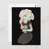 Slushieee - Zombie Goth Girl Postkarte (Vorne/Hinten)