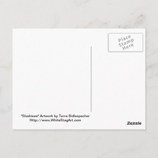 Slushieee - Zombie Goth Girl Postkarte (Rückseite)