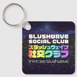 Slushwave Social Club Logo und People Logo Schlüsselanhänger