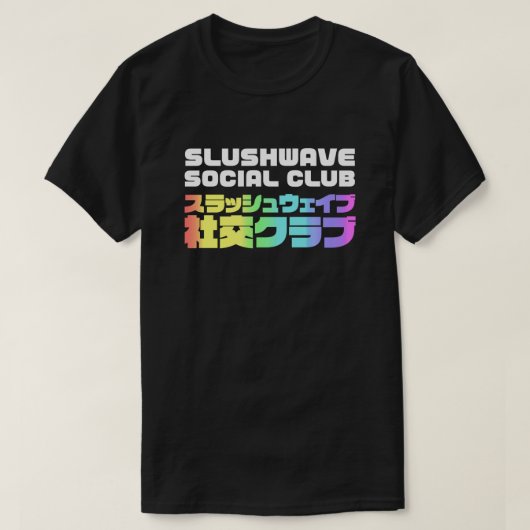 Slushwave Social Club Square auf dunklem LogoJr T-Shirt (Design vorne)