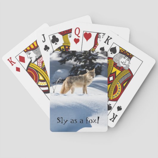 Sly as a Fox! Playing Cards with Animals Foxes Spielkarten (Rückseite)