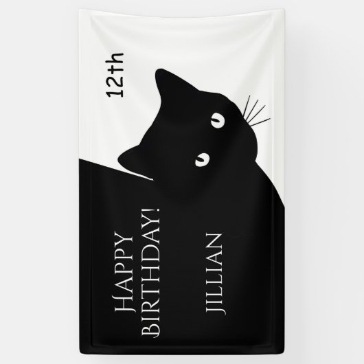 Sly Black Cat Banner (Vertikal)