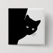 Sly Black Cat Button (Vorderseite)