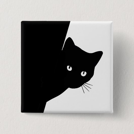Sly Black Cat Button (Vorderseite)