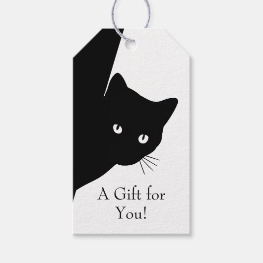 Sly Black Cat Ein Geschenk für dich Geschenkanhänger (Vorderseite)