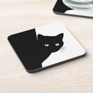 Sly Black Cat Getränkeuntersetzer