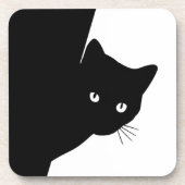 Sly Black Cat Getränkeuntersetzer (Vorderseite)