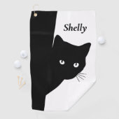 Sly Black Cat Golfhandtuch (Insitu)