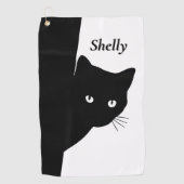 Sly Black Cat Golfhandtuch (Vorderseite)