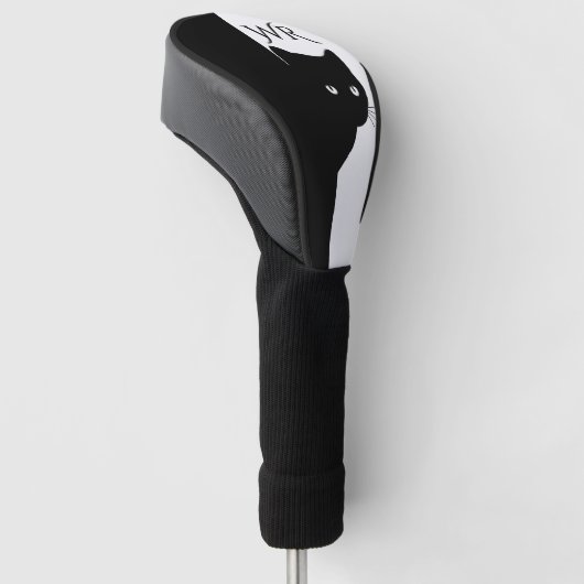 Sly Black Cat Initial Golf Headcover (angewinkelt)