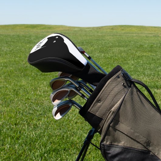 Sly Black Cat Initial Golf Headcover (In SItu)