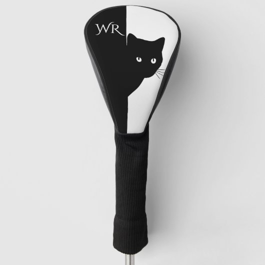Sly Black Cat Initial Golf Headcover (Vorderseite)