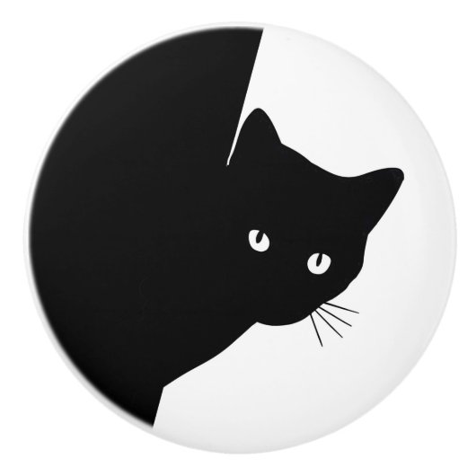 Sly Black Cat Keramikknauf (Vorderseite)