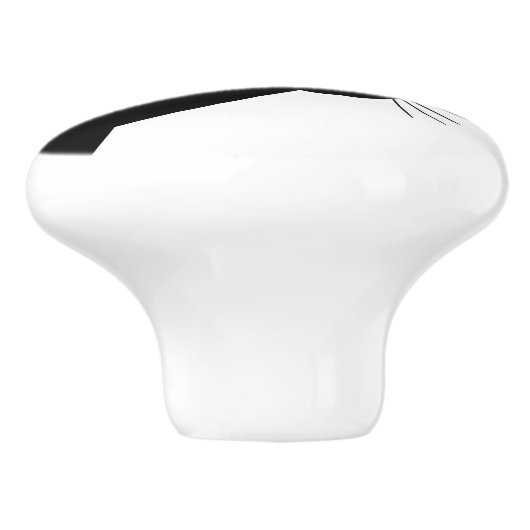 Sly Black Cat Keramikknauf (Seitenansicht)