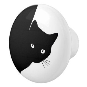 Sly Black Cat Keramikknauf