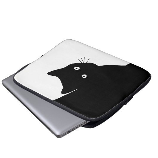 Sly Black Cat Laptopschutzhülle (Vorne Knopf)
