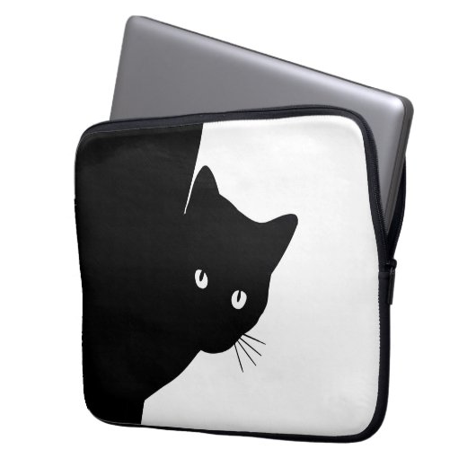 Sly Black Cat Laptopschutzhülle (Vorderseite Links)
