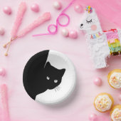 Sly Black Cat Pappteller (Party)