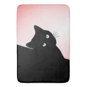 Sly Black Cat Pink Badematte (Vorderseite Vertikal)