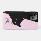 Sly Black Cat Pink Case-Mate iPhone Hülle (Rückseite (Horizontal))