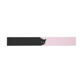 Sly Black Cat Pink Einladungsbanderole (Flach)