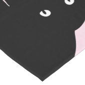Sly Black Cat Pink Großer Tischläufer (Ecke)